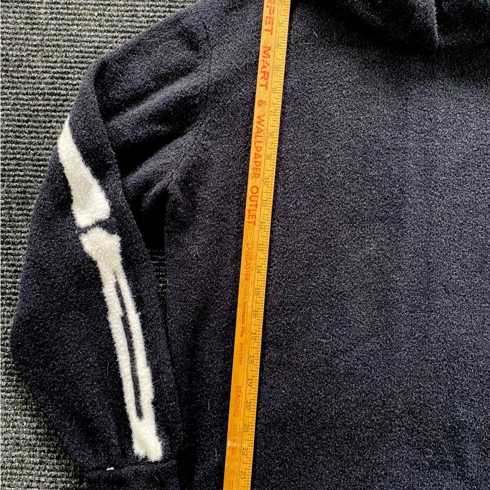 Social Collision Black and White Zip Skeleton Hoodie- Size 1 - Picture 7 of 8